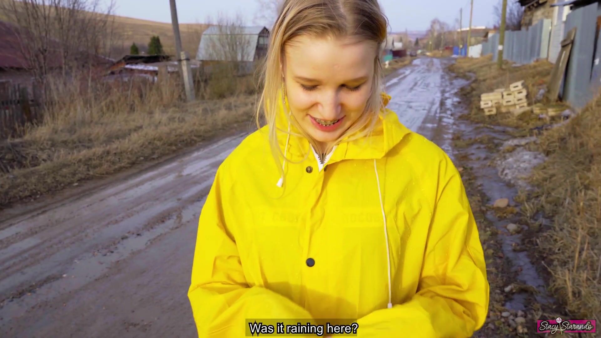 Минет от русской на улице в деревне